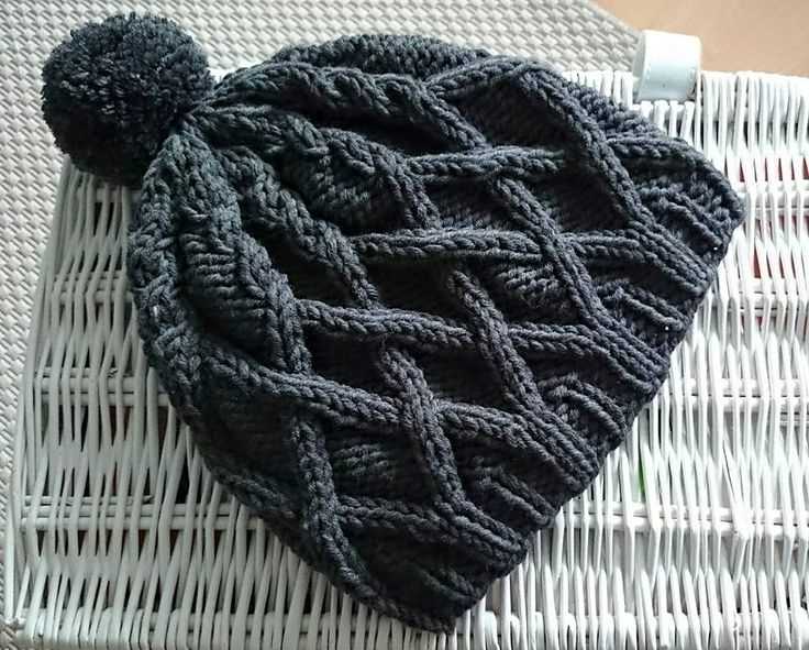 Cable hat knitting pattern