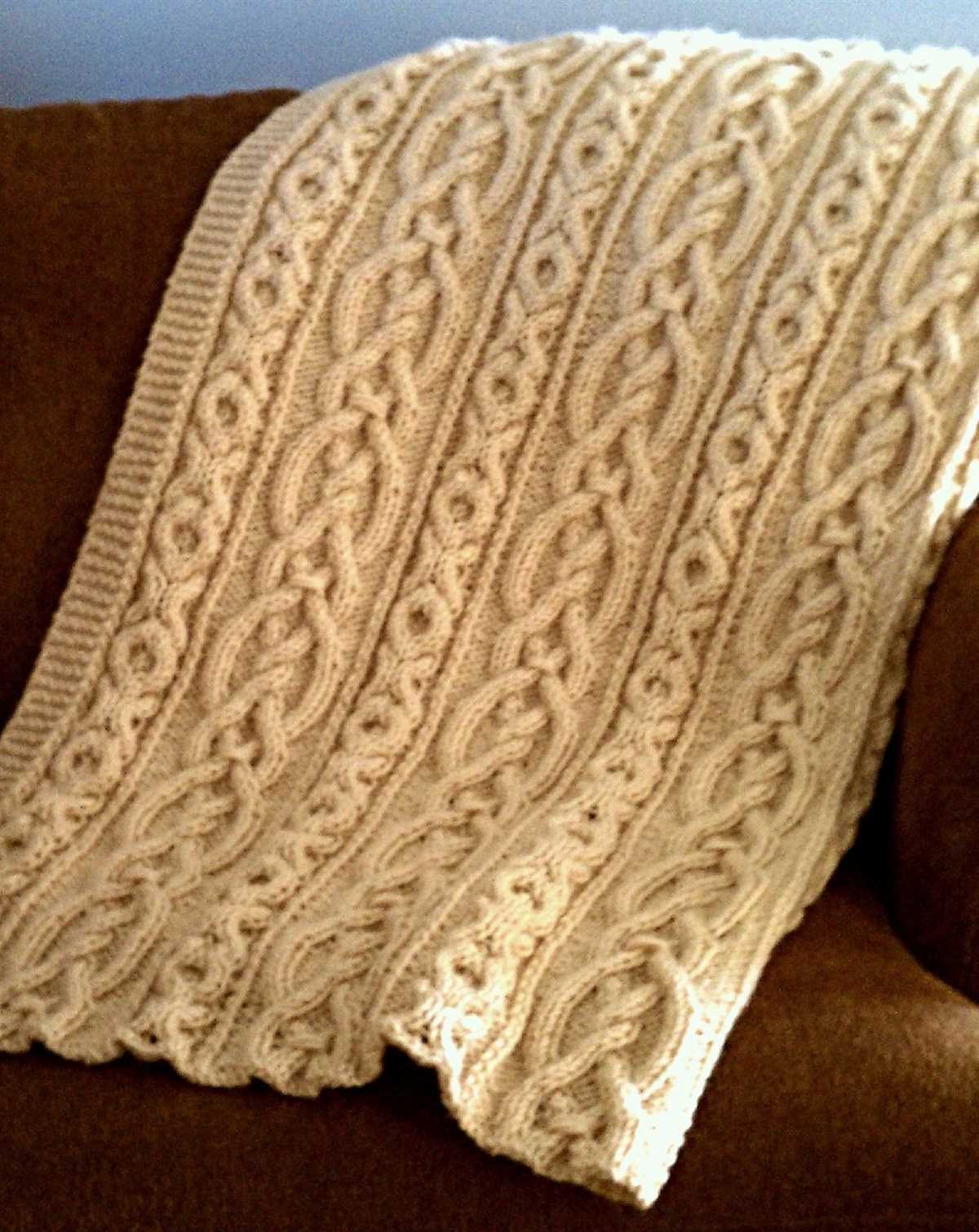 Cable knit afghan pattern