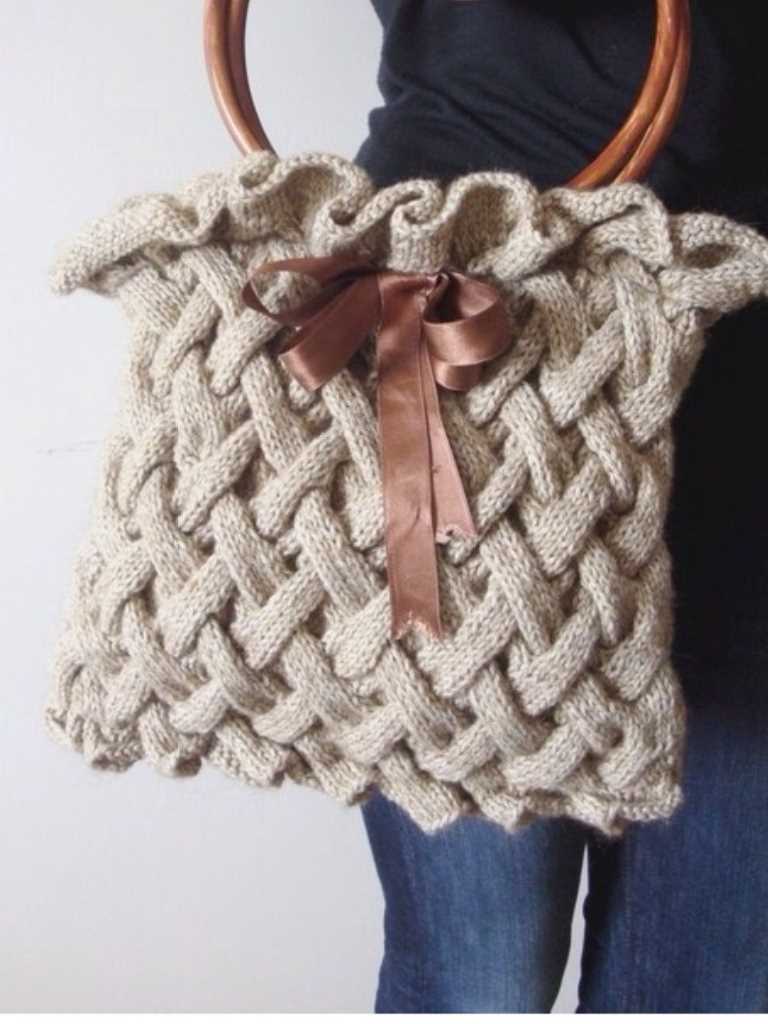 Cable knit bag pattern