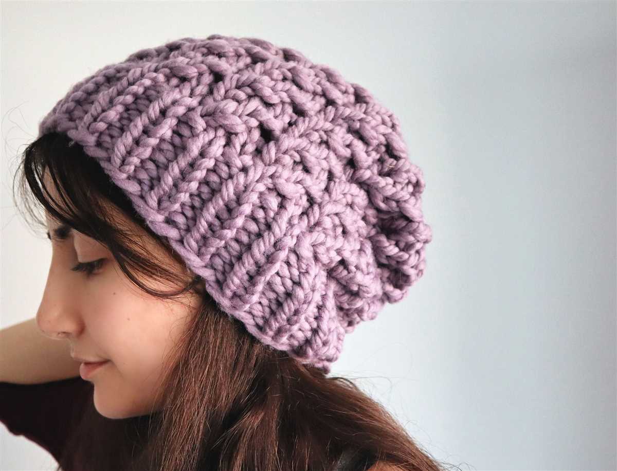 Cable knit beanie pattern