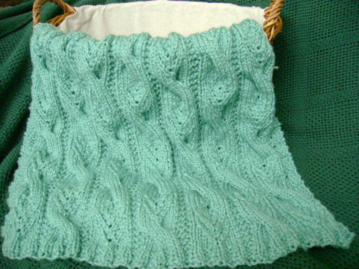 Cable knit blanket crochet pattern