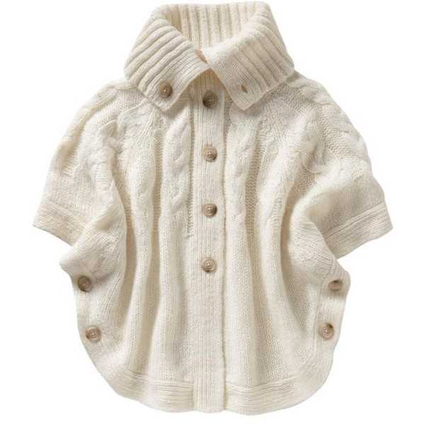 Cable knit cape pattern