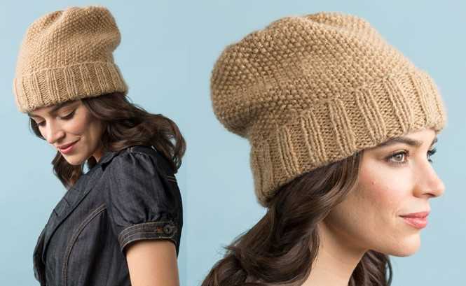 Caron knit hat pattern