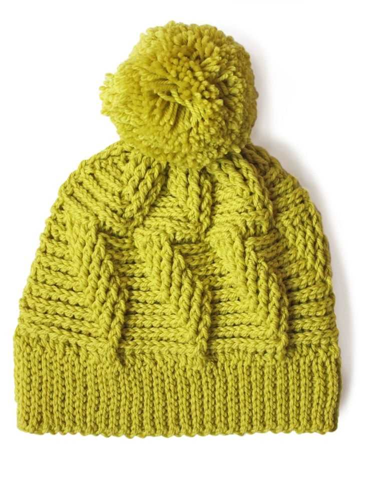 Caron knit hat pattern