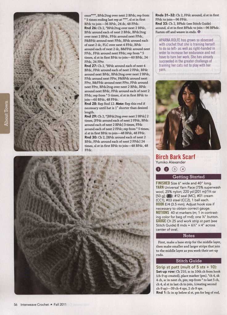 Caron knit hat pattern