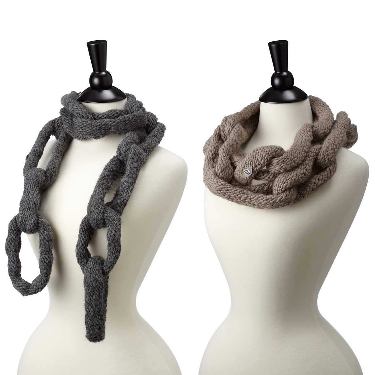 Chain link scarf knitting pattern