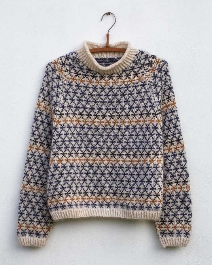 Checkered knit sweater pattern