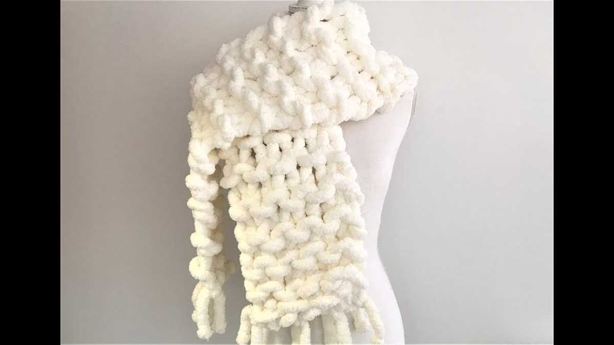 Chenille scarf knitting pattern