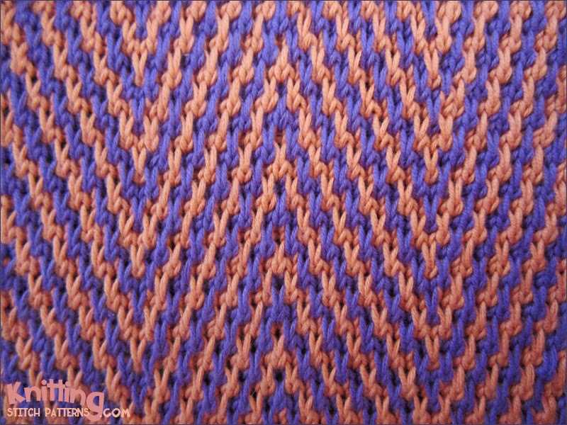 Chevron knit stitch patterns