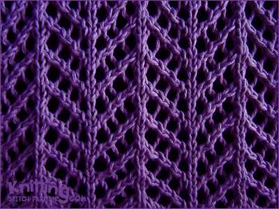 Chevron lace knitting pattern