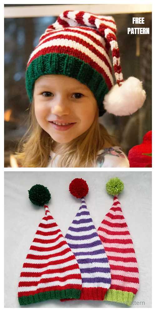 Child's knitted stocking cap pattern