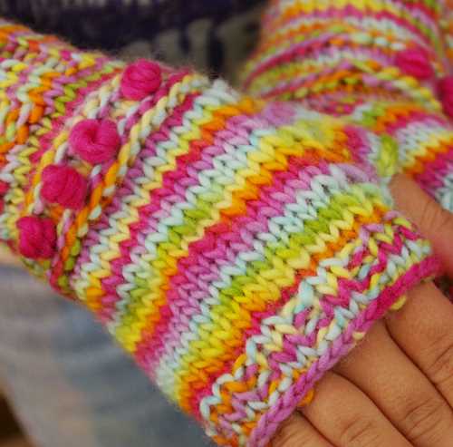 Children's fingerless gloves knit pattern