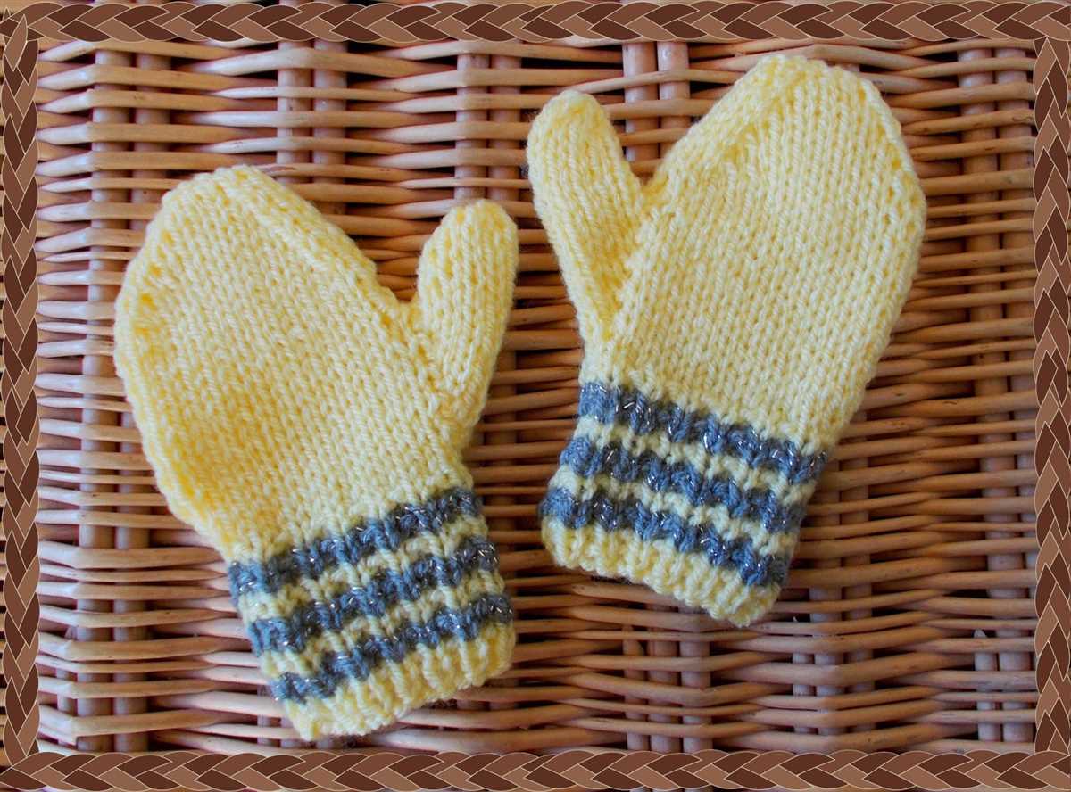 Childrens mittens knitting pattern