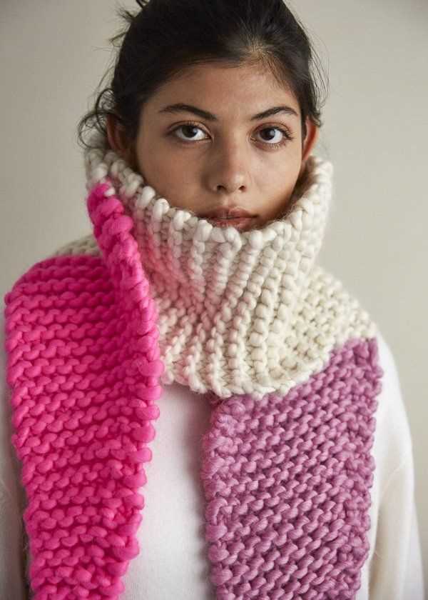 Childrens chunky scarf knitting pattern