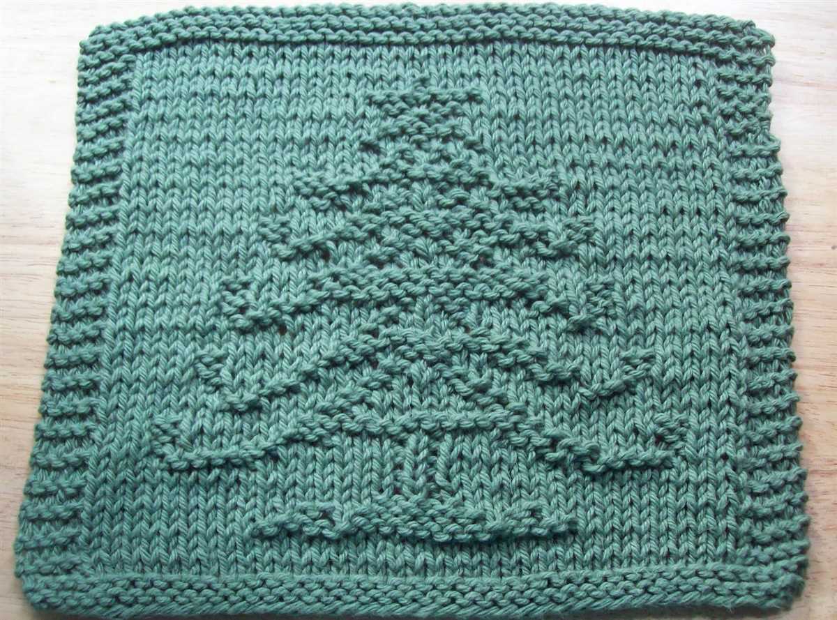 Chinese waves dishcloth knitting pattern