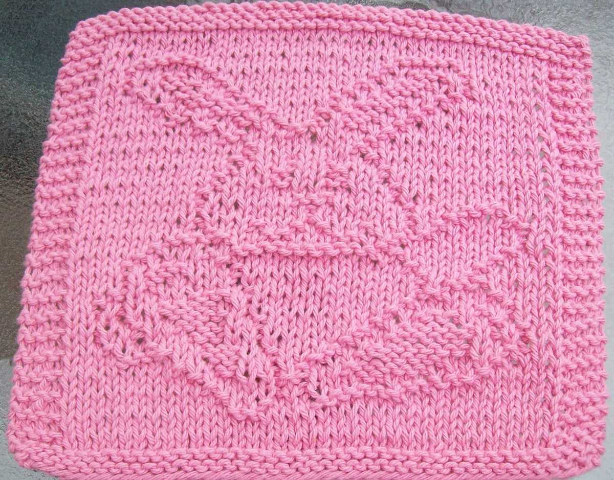 Chinese waves dishcloth knitting pattern