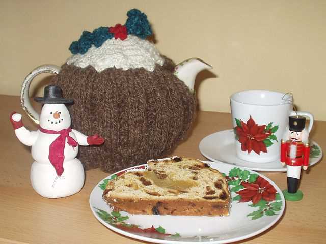 Christmas pudding tea cosy knitting pattern free