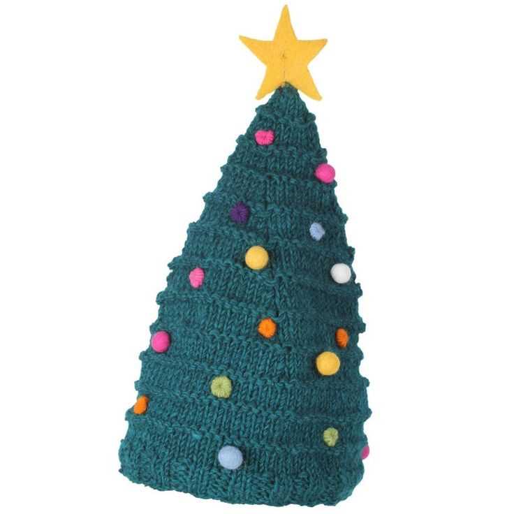 Christmas tree hat knitting pattern free