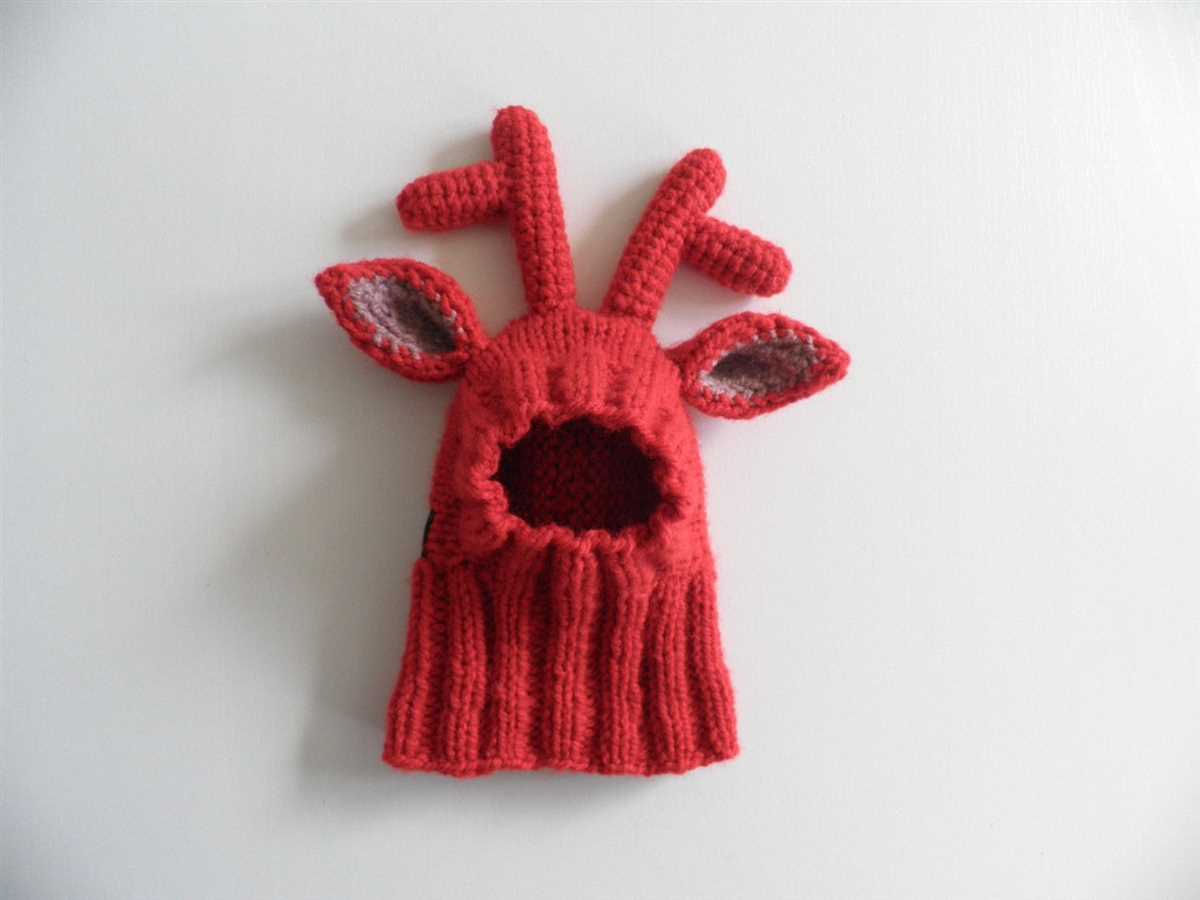 Christmas dog hat knitting pattern