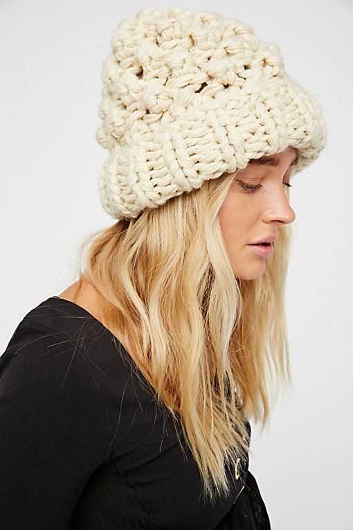 Chunky knit bobble hat pattern