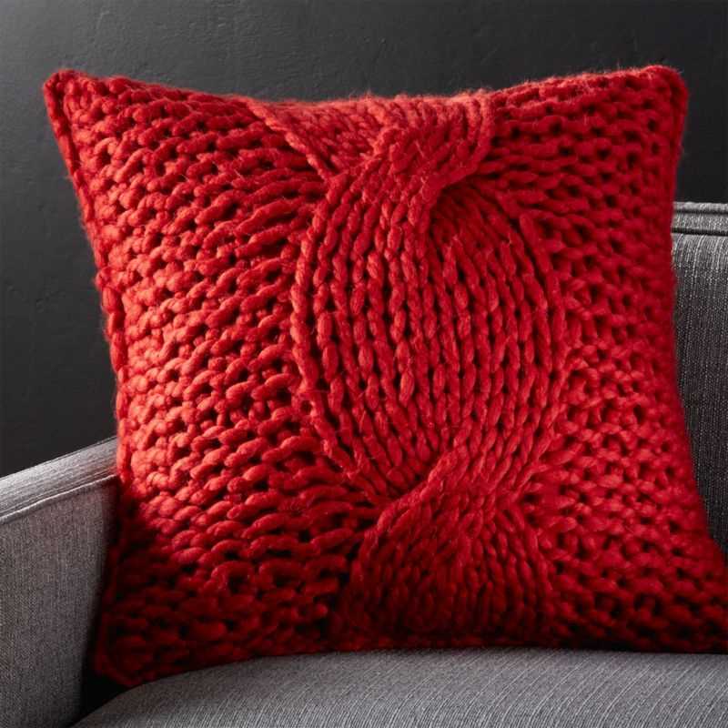 Chunky knit throw pillow pattern