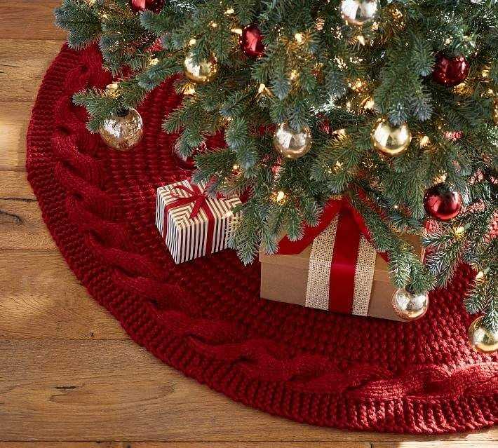 Chunky knit tree skirt pattern