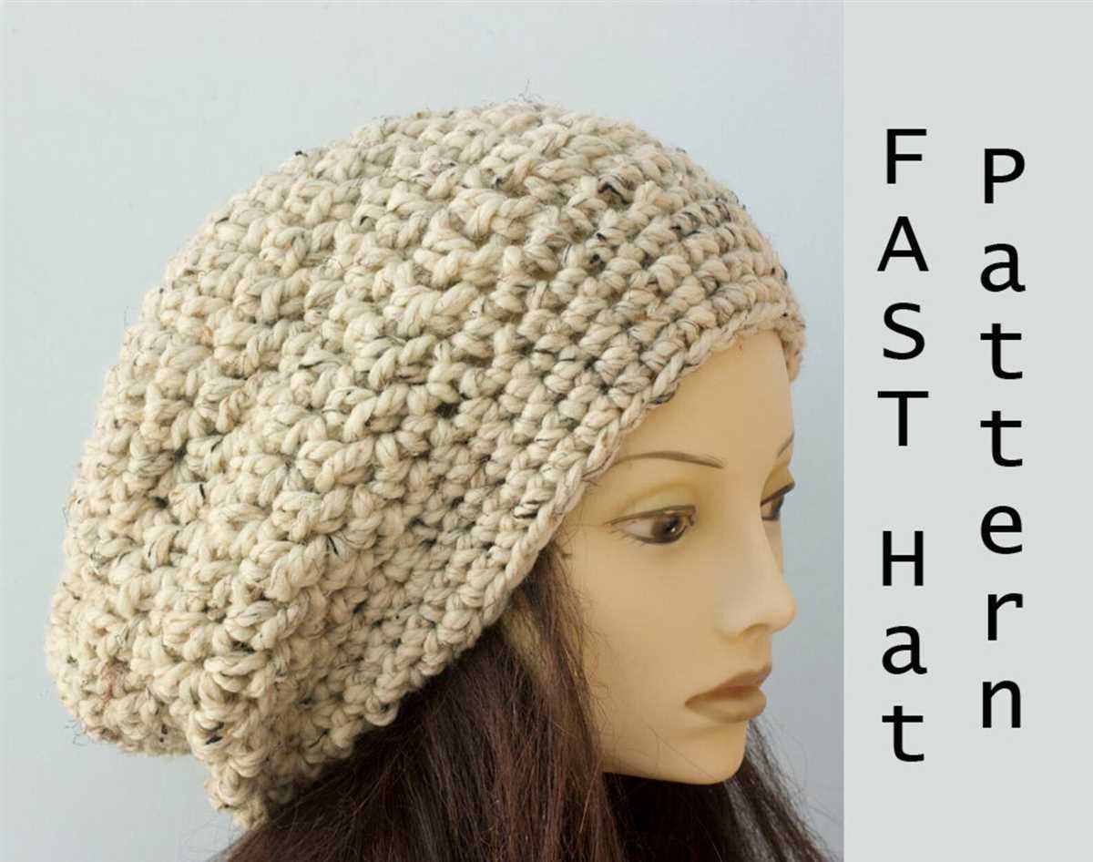 Chunky slouchy hat knitting pattern