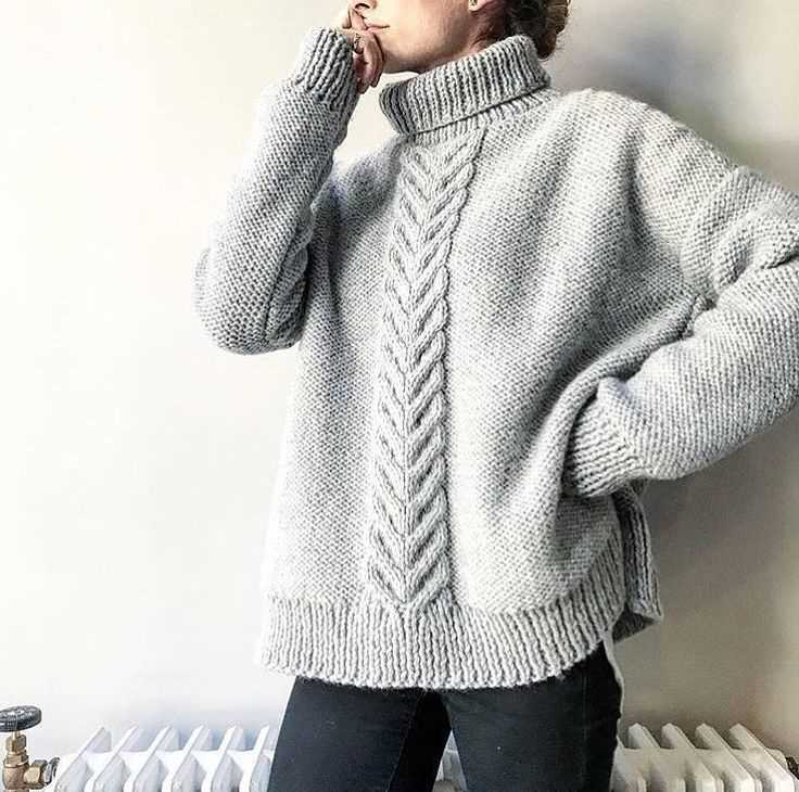 Chunky sweater knitting pattern