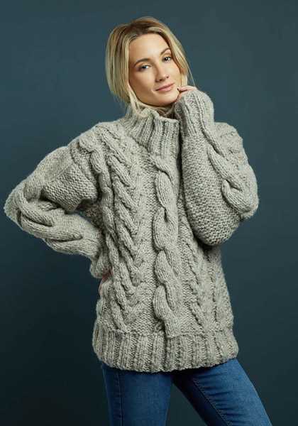 Chunky sweater knitting pattern