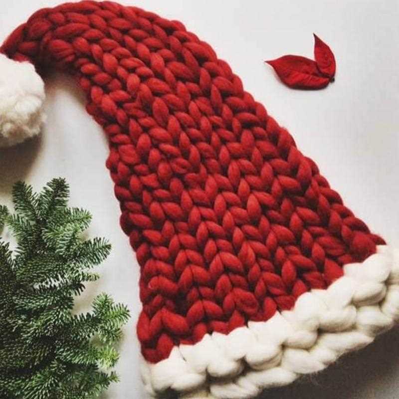 Chunky yarn knit christmas stocking pattern