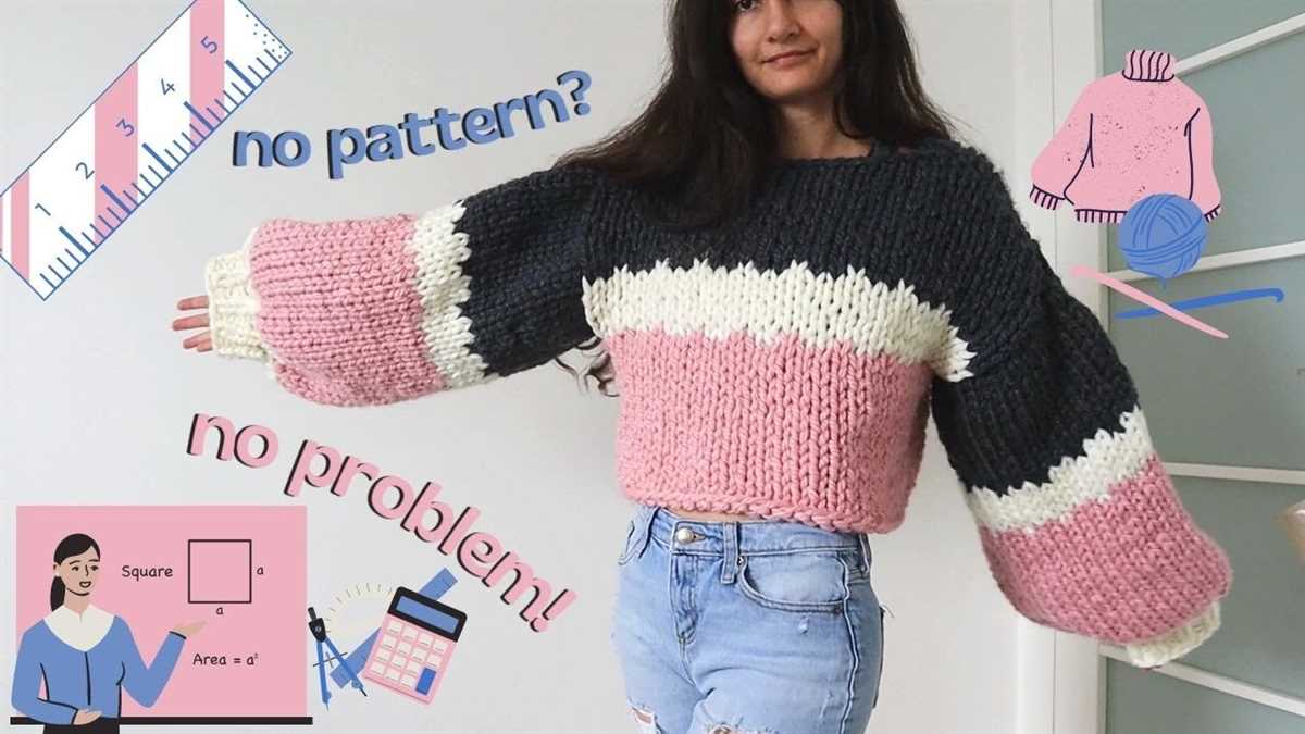 Chunky yarn sweater knitting pattern