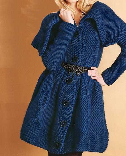 Chunky knit coat pattern