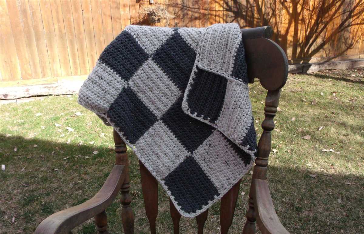 Chunky knit patchwork blanket pattern