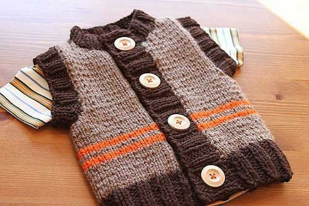 Chunky knit sweater vest pattern
