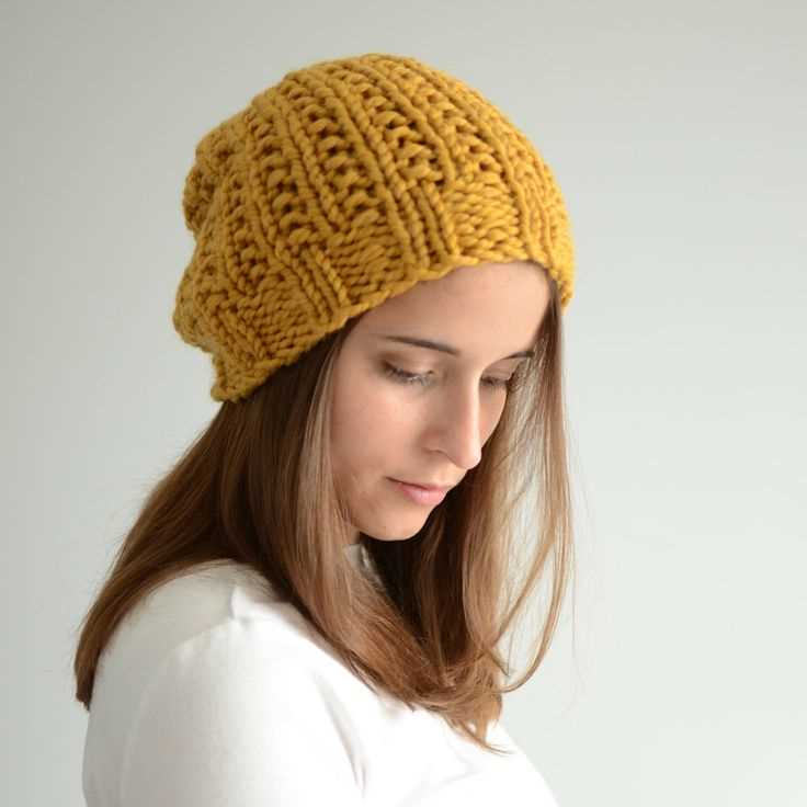 Chunky slouchy hat knitting pattern