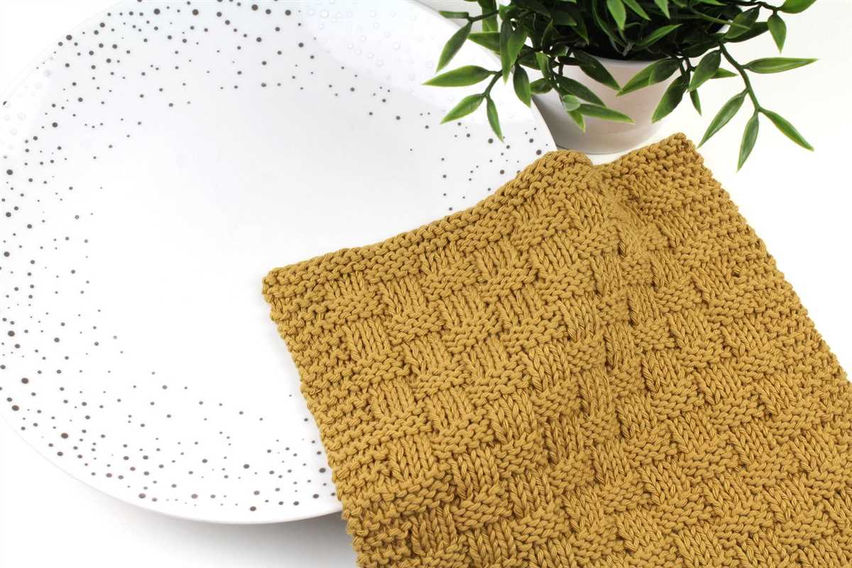 Corner to corner knitted dishcloth pattern