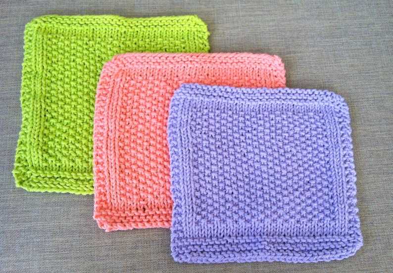 Corner to corner dishcloth knitting pattern