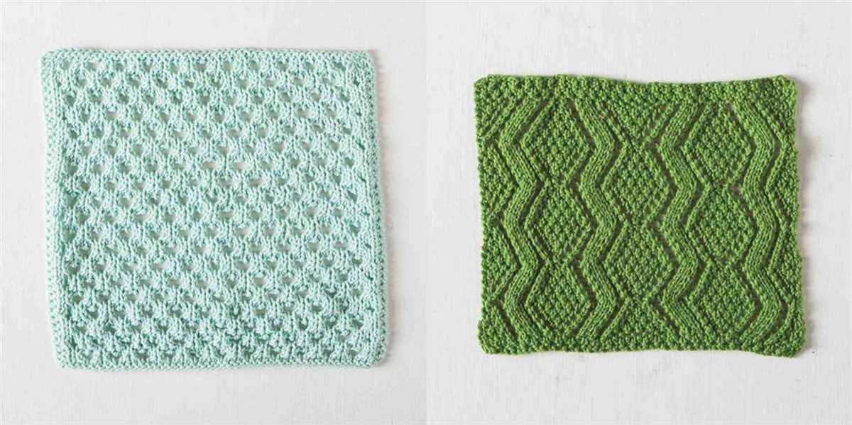 Corner to corner knitted dishcloth pattern