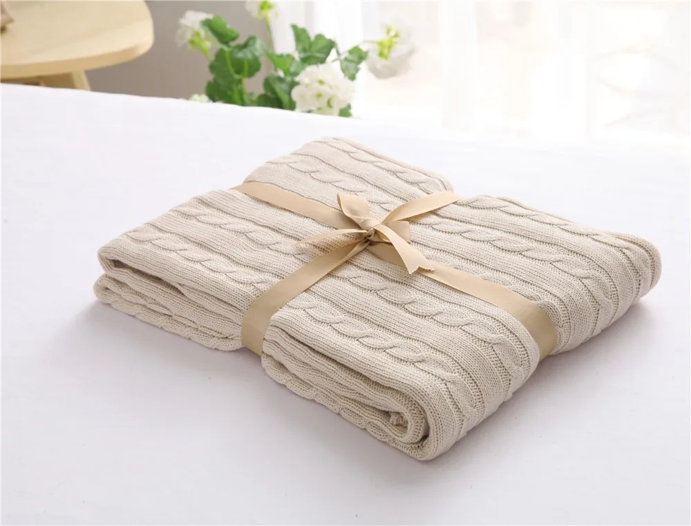Cotton knit blanket pattern