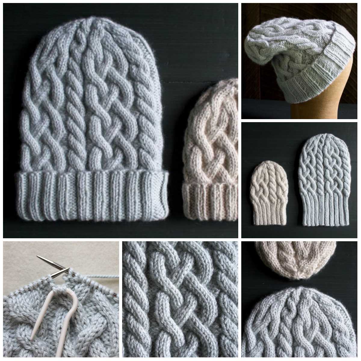 Cozy cable knit hat pattern