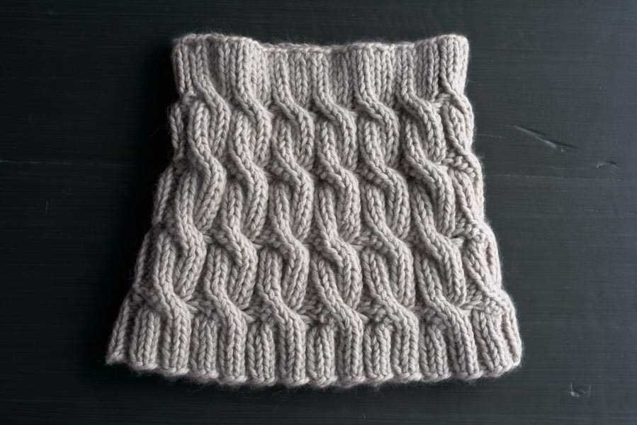 Cozy cable knit hat pattern