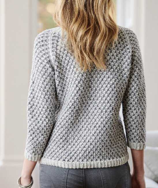 Cropped boxy sweater knitting pattern