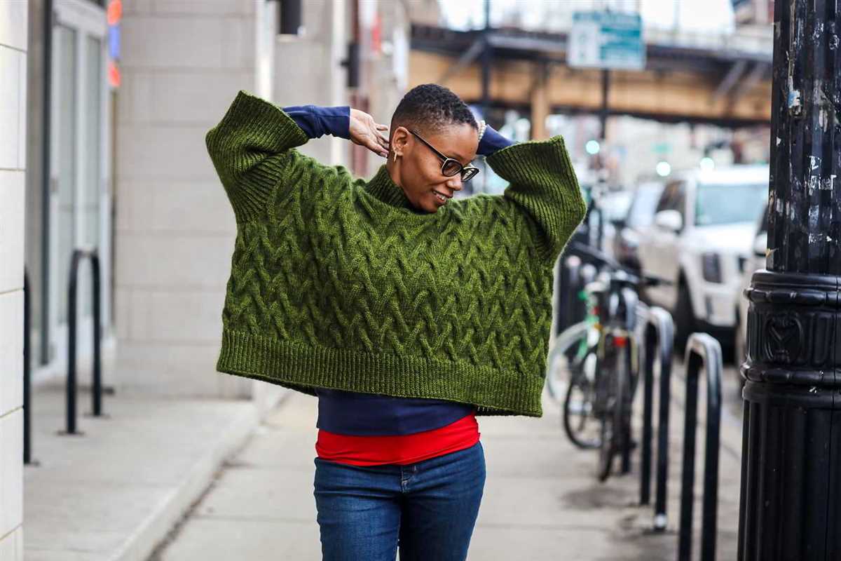 Cropped boxy sweater knitting pattern