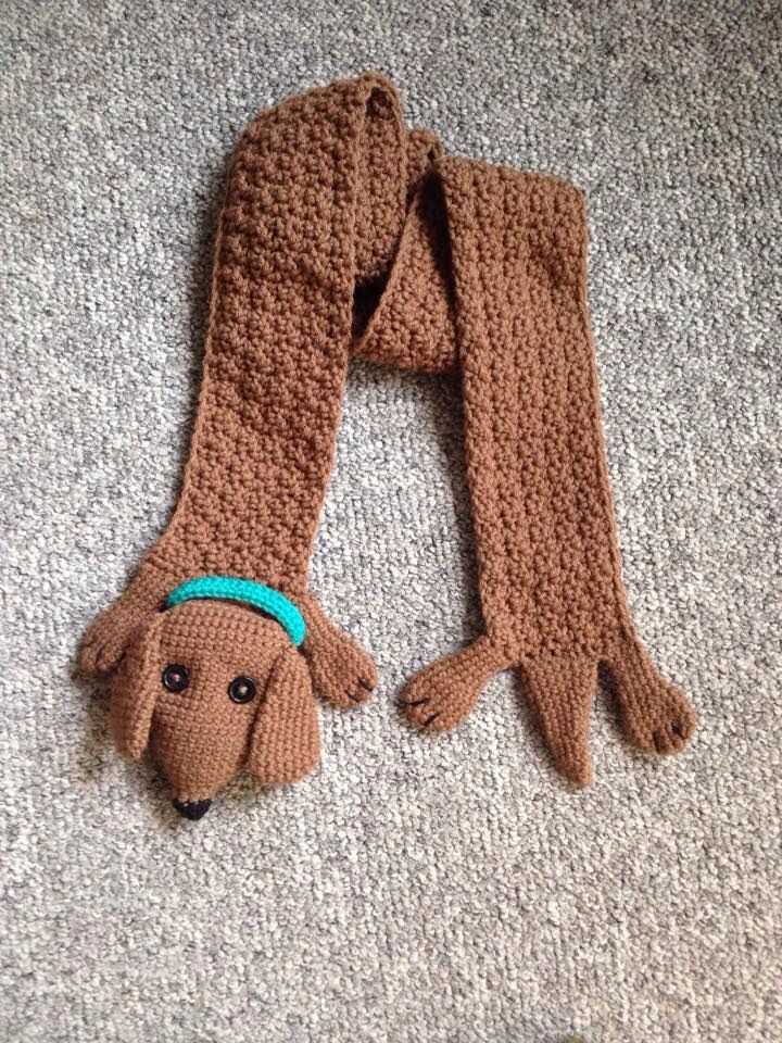 Dachshund scarf knitting pattern