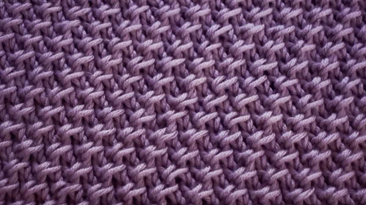 Diagonal knit stitch pattern
