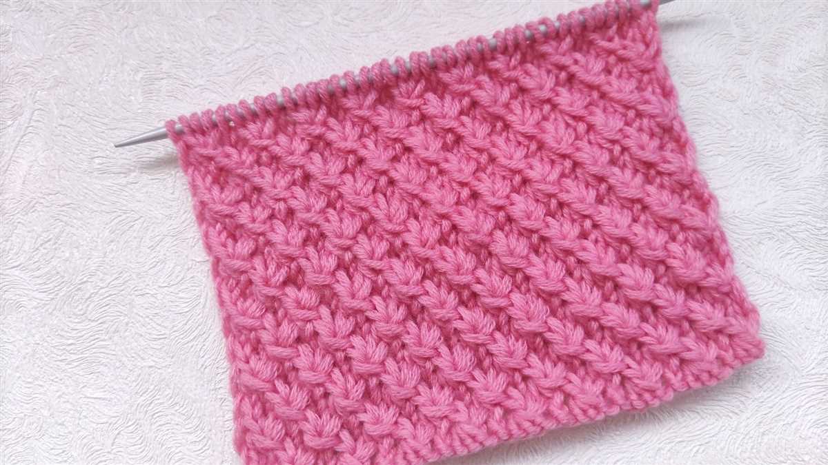 Diagonal knitting stitch patterns