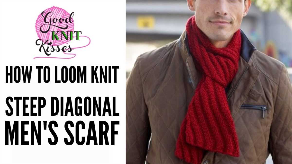 Diagonal scarf knit pattern