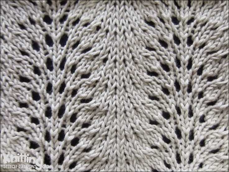Diamond eyelet knitting pattern