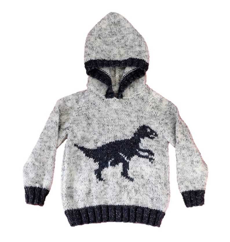 Dinosaur sweater knitting pattern