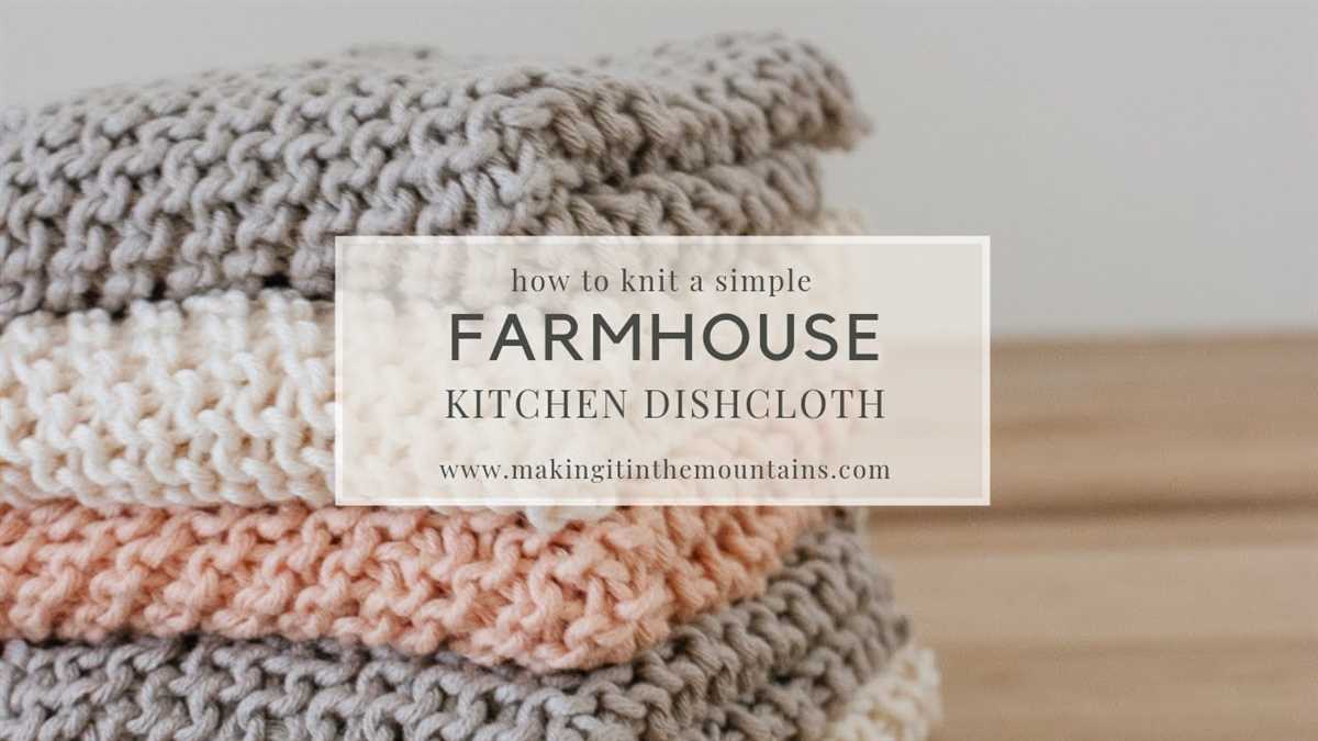 Dish cloth knitting pattern for beginners